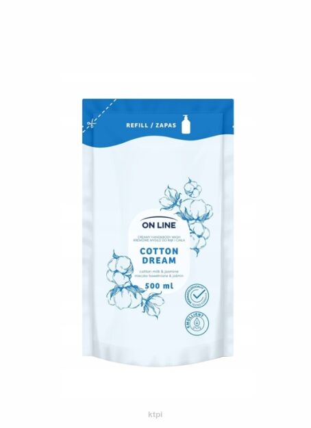 ON LINE Kremowe mydło 2w1 Cotton Dream Zapas 500 ml