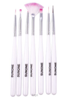 Sunone pędzelki do stylizacji manicure białe 7szt
