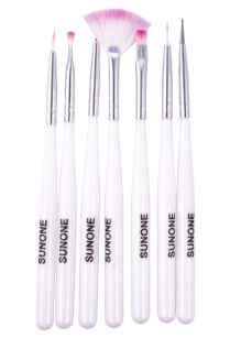 Sunone pędzelki do stylizacji manicure białe 7szt